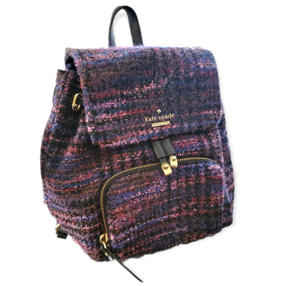 Kate Spade Emerson Tweed Jessa Backpack Purse